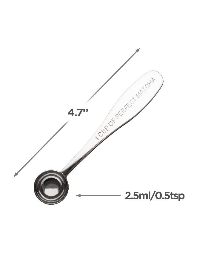Pure Matcha Matcha Measuring Spoon | One Cup of Perfect Matcha | Stainless Steel Scoop | Premium High Polish Finish | 1/2 Teaspoon | 1Gram Serving - Image 4